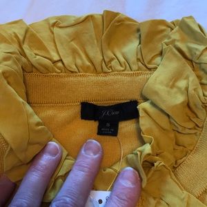 J. Crew - Gold Yellow Ruffle Cardigan